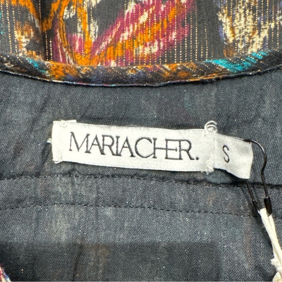 Maria Cher Jujuy Long Sleeve Mini Dress Black Dahlia XS S M NWT - Picture 6 of 9